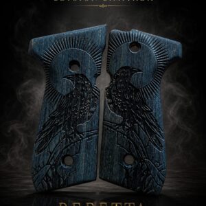 CACHAS DE MADERA/ BERETTA 92FS/ CUERVO