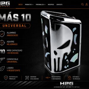 TACON MAS 10/ UNIVERSAL/ PUNISHER PLATA / FONDO NEGRO AZUL
