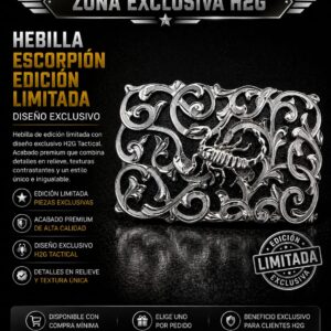 hebilla escorpion color plata