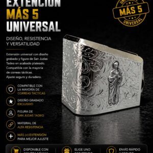 TACON MAS 5/ UNIVERSALES/ SAN JUDAS PLATA / FONDO PLATA RAMEADO