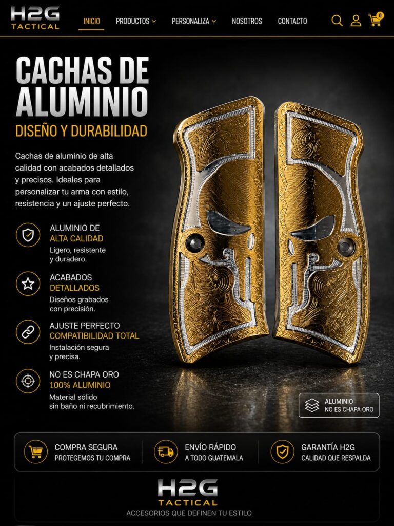 CACHAS DE ALUMINIO/ PUNISHER ORO