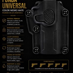 FUNDA UNIVERSAL/ COLOR NEGRO MATE