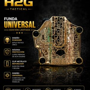 FUNDA UNIVERSAL/TEXTURA PUNISHER COLOR ORO