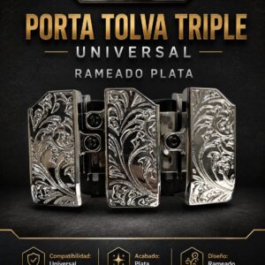 PORTA TOLVA TRIPLE UNIVERSAL RAMEADO PLATA