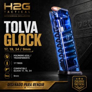GLOCK 17,19,34/AZUL/ 17 TIROS