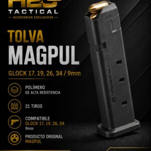 TOLVA GLOCK 17,19, 26,34, 21 TIROS