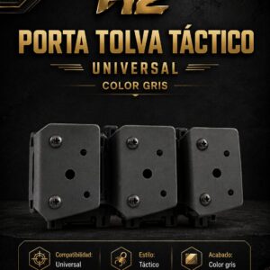 porta tolva triple/ tactico/ universal color negro