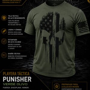 playera tactica/ verde olivo