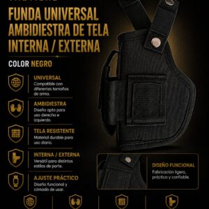 FUNDA DE TELA/UNIVERSAL NEGRA