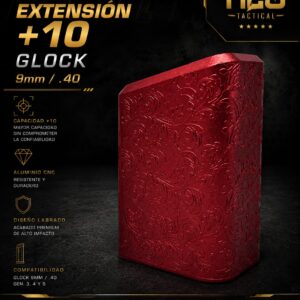 EX/MAS 10/GLOCK 9/.40 LABRADO ROJO 