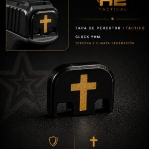 TAPA DE PERCUTOR GLOCK 9MM/ALUMINIO CRUZ ORO