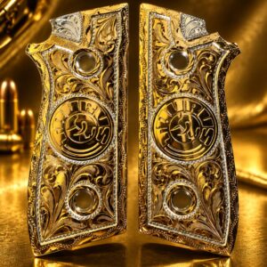 cachas chapa oro  taurus pt92 9mm/ edicion limitada 