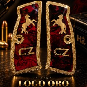 CZ 75b/ LOGO ORO MARMOL ROJO EDICION LIMITADA